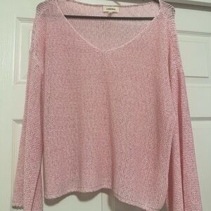 L’AGEANCE Light Pink V-Neck Sweater
